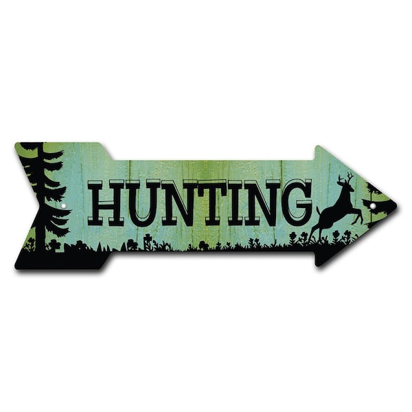 Signmission Hunting Arrow Sign Funny Home Decor 36in Wide P-ARROW12-999811 - main